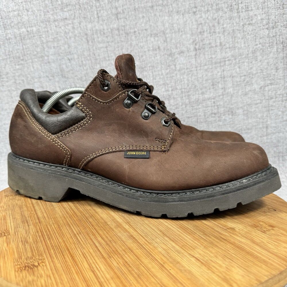 John Deere Boots Men's 11 M Leather Work Safety Oxford Shoes